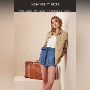 Denim Utility Shorts